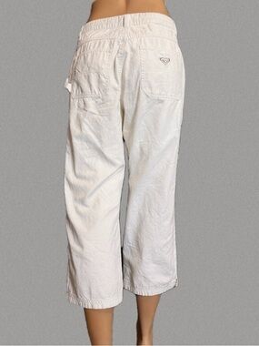 ROXY Vintage Y2K White Cargo Capri Pants